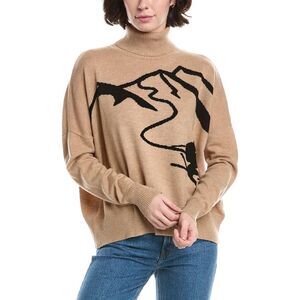 Brodie Cashmere Womens Mountain Skier Wool & Cashmere-Blend Turtleneck Sweater,